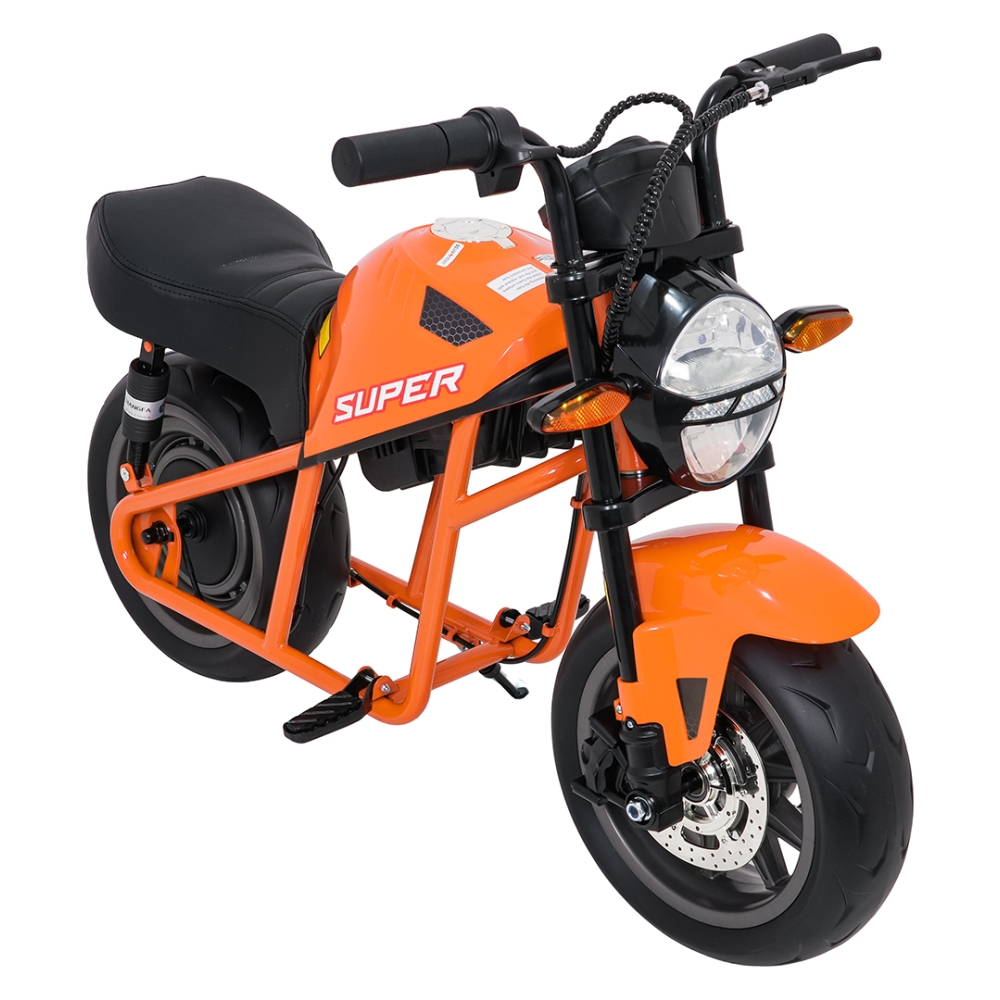 Elektrinis motociklas SUPERMOTO, Orange-Elektromobiliai vaikams, Motociklai-e-vaikas