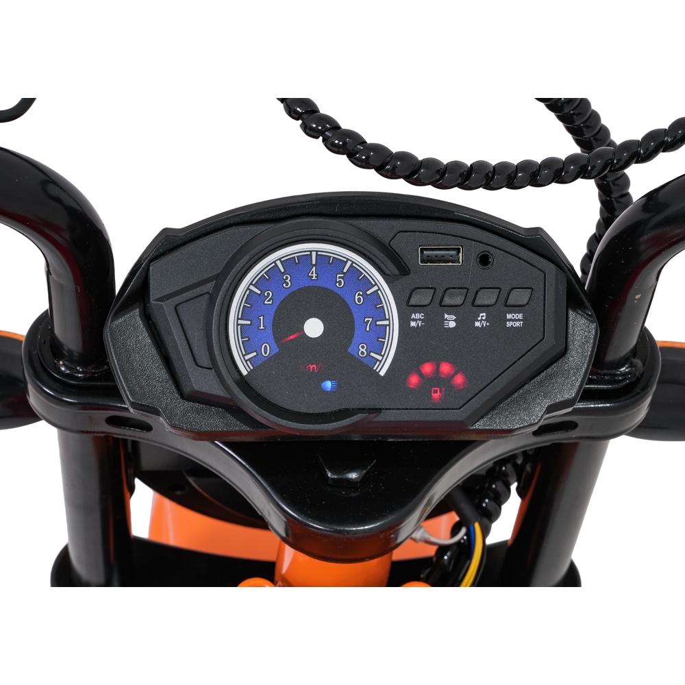 Elektrinis motociklas SUPERMOTO, Orange-Elektromobiliai vaikams, Motociklai-e-vaikas