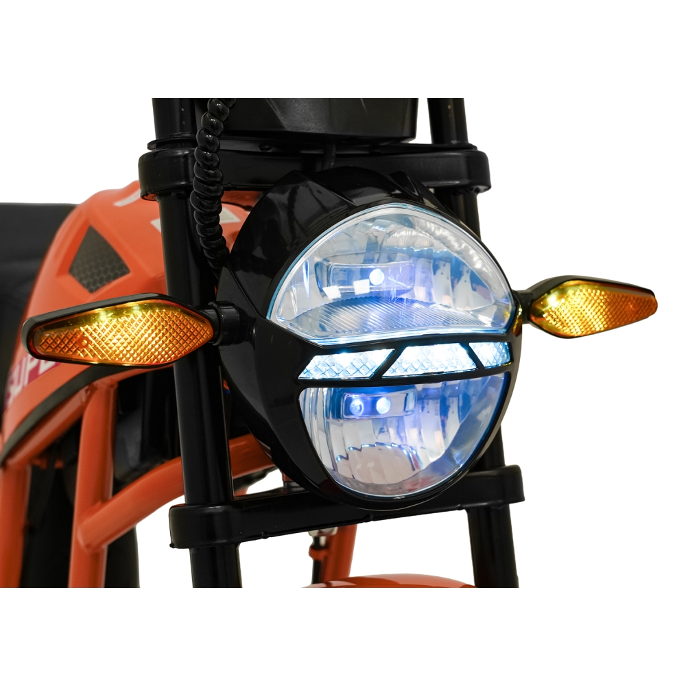 Elektrinis motociklas SUPERMOTO, Orange-Elektromobiliai vaikams, Motociklai-e-vaikas