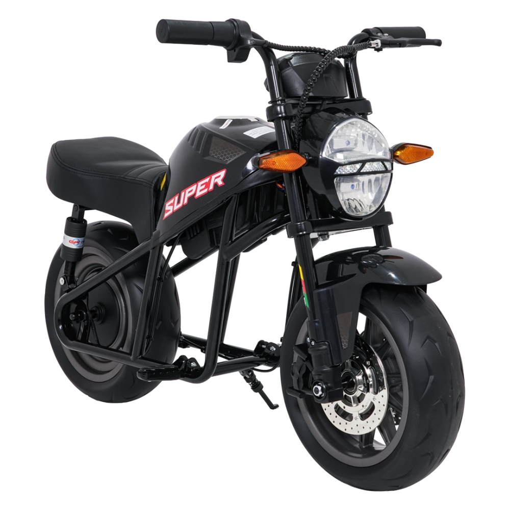 Elektrinis motociklas SUPERMOTO, Black-Elektromobiliai vaikams, Motociklai-e-vaikas