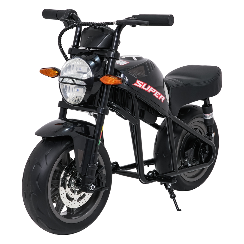 Elektrinis motociklas SUPERMOTO, Black-Elektromobiliai vaikams, Motociklai-e-vaikas