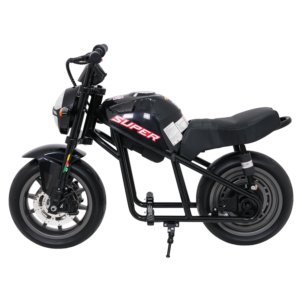 Elektrinis motociklas SUPERMOTO, Black-Elektromobiliai vaikams, Motociklai-e-vaikas