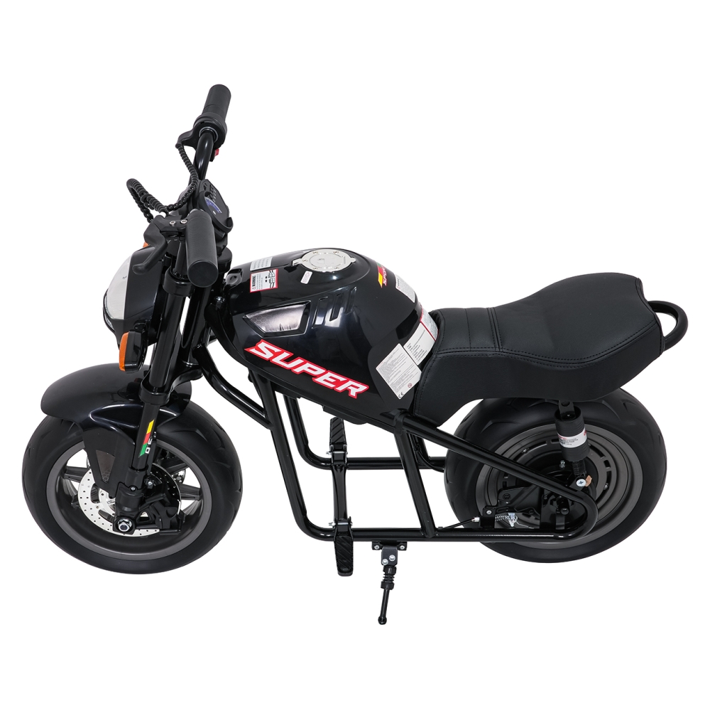 Elektrinis motociklas SUPERMOTO, Black-Elektromobiliai vaikams, Motociklai-e-vaikas
