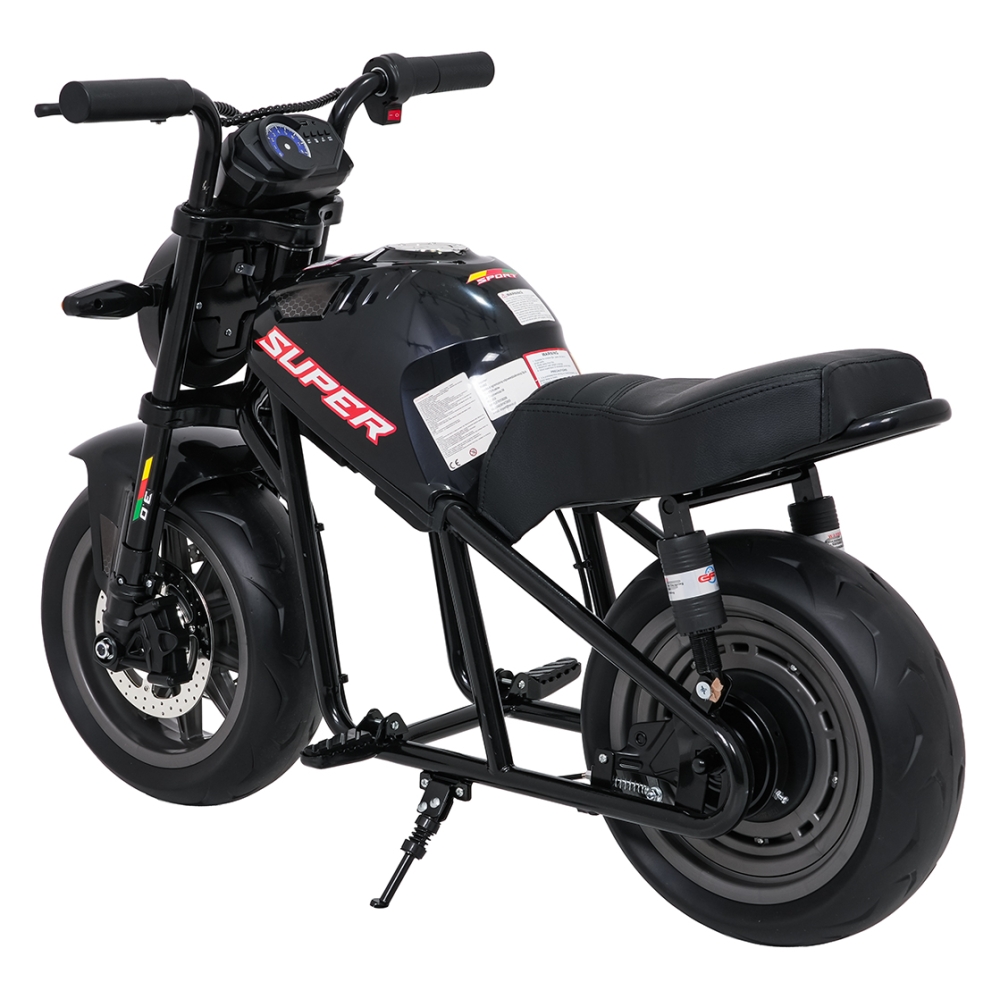 Elektrinis motociklas SUPERMOTO, Black-Elektromobiliai vaikams, Motociklai-e-vaikas