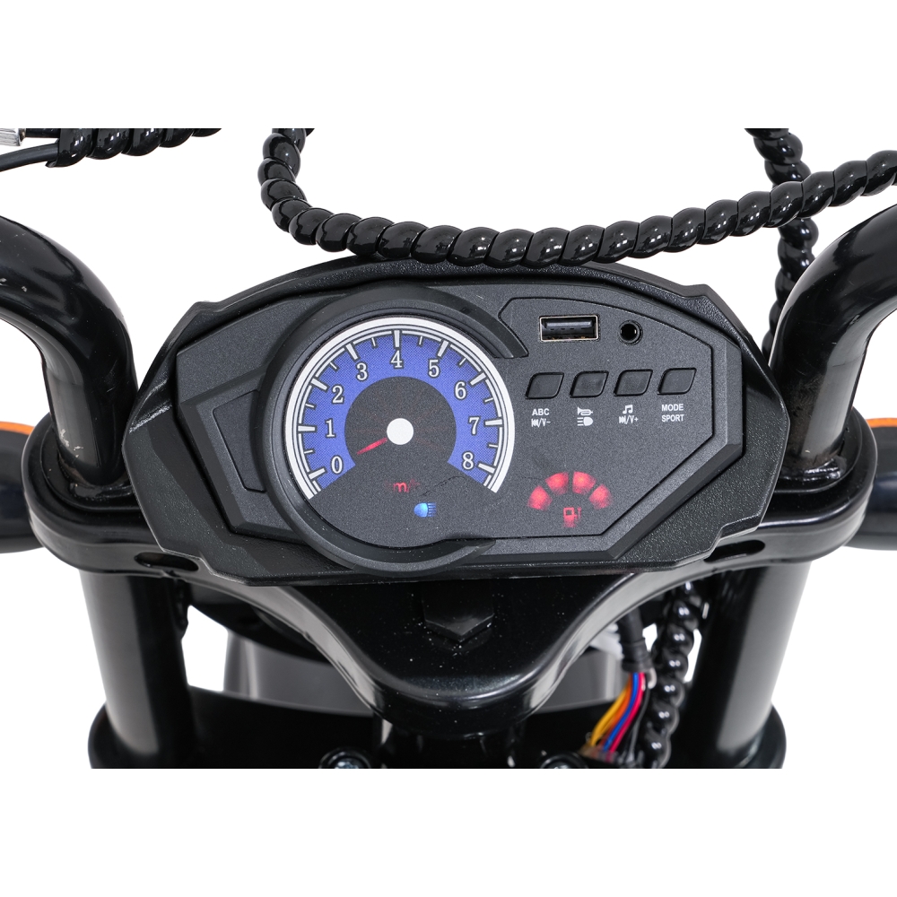 Elektrinis motociklas SUPERMOTO, Black-Elektromobiliai vaikams, Motociklai-e-vaikas