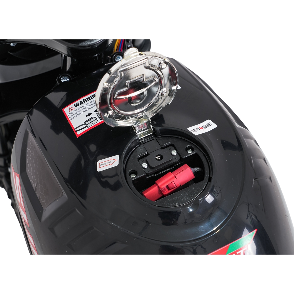 Elektrinis motociklas SUPERMOTO, Black-Elektromobiliai vaikams, Motociklai-e-vaikas