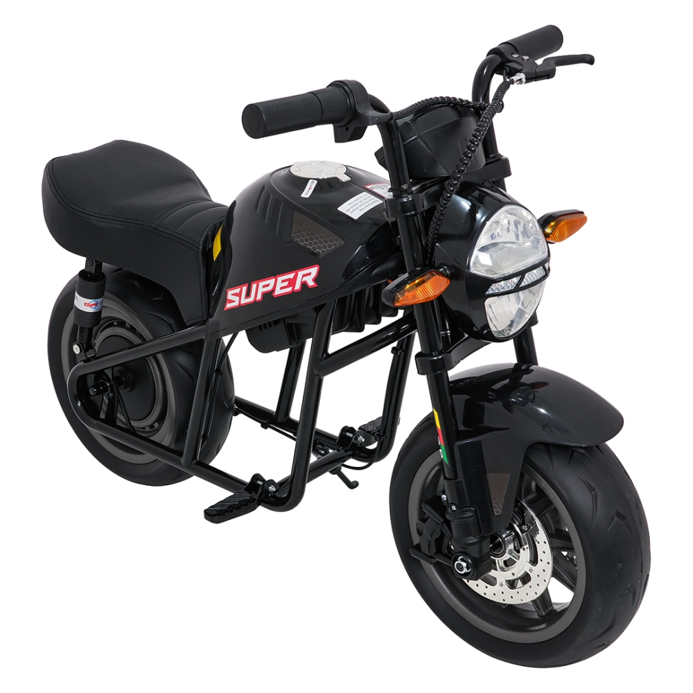 Elektrinis motociklas SUPERMOTO, Black-Elektromobiliai vaikams, Motociklai-e-vaikas