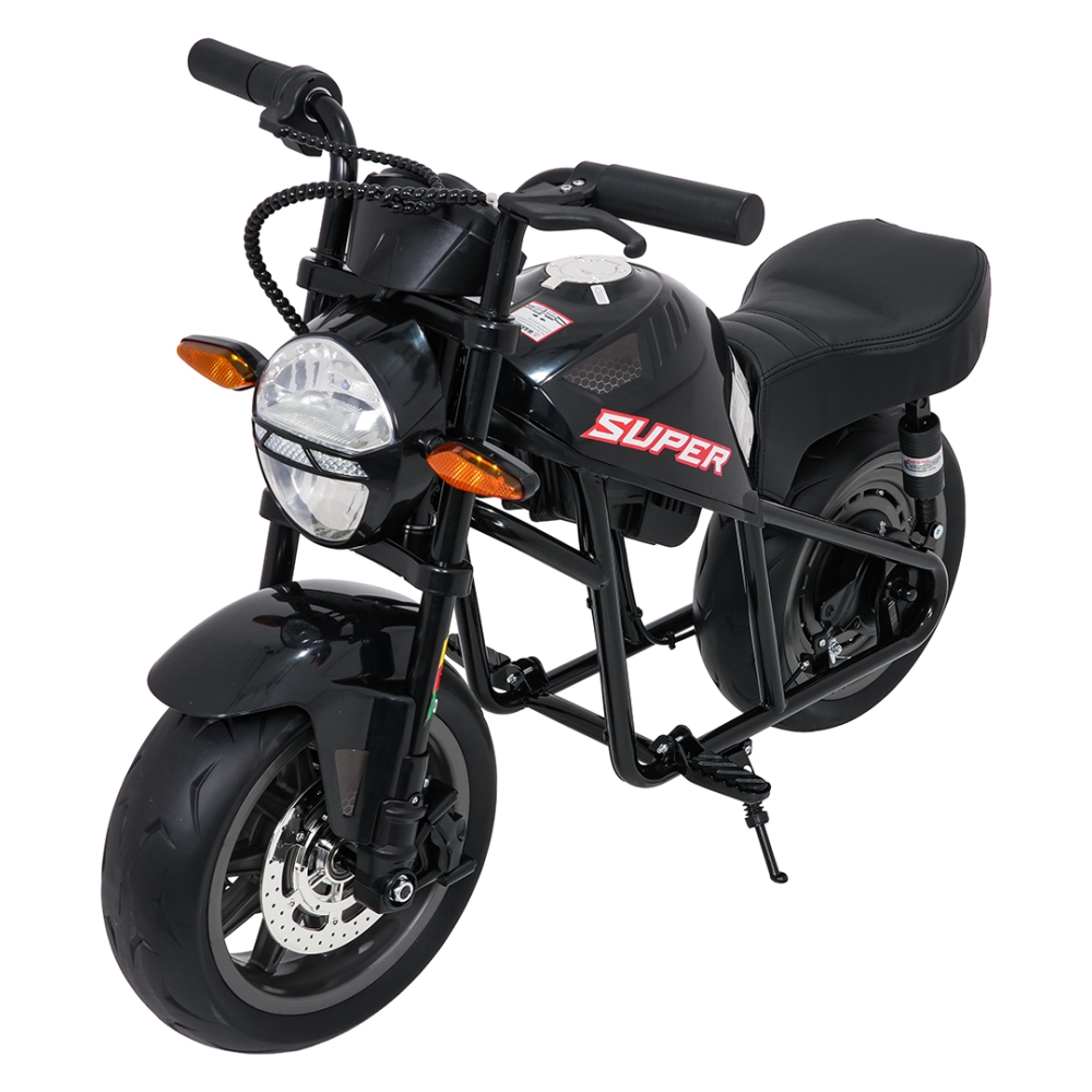 Elektrinis motociklas SUPERMOTO, Black-Elektromobiliai vaikams, Motociklai-e-vaikas