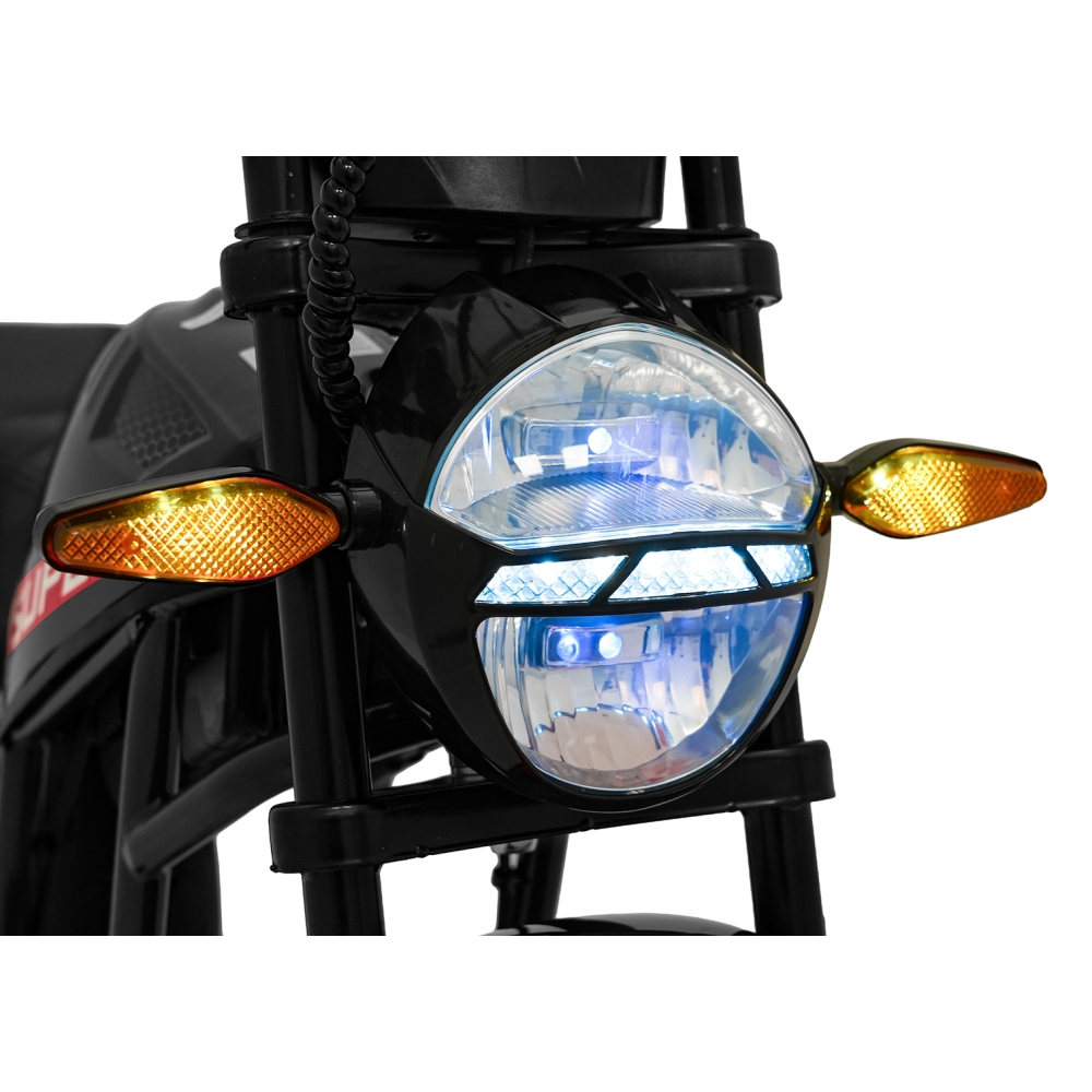 Elektrinis motociklas SUPERMOTO, Black-Elektromobiliai vaikams, Motociklai-e-vaikas