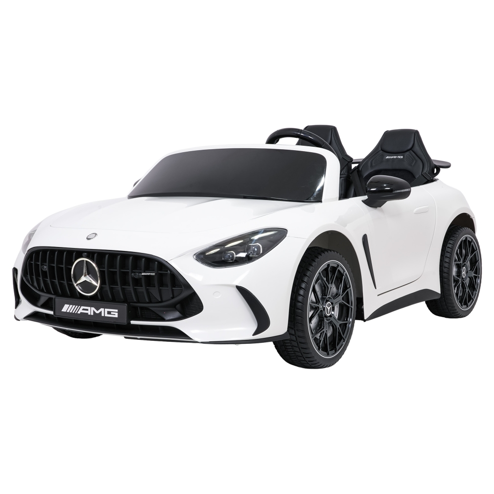 Dvivietis elektromobilis Mercedes-Benz GT63 AMG, White-Elektromobiliai vaikams, Mašinos-e-vaikas