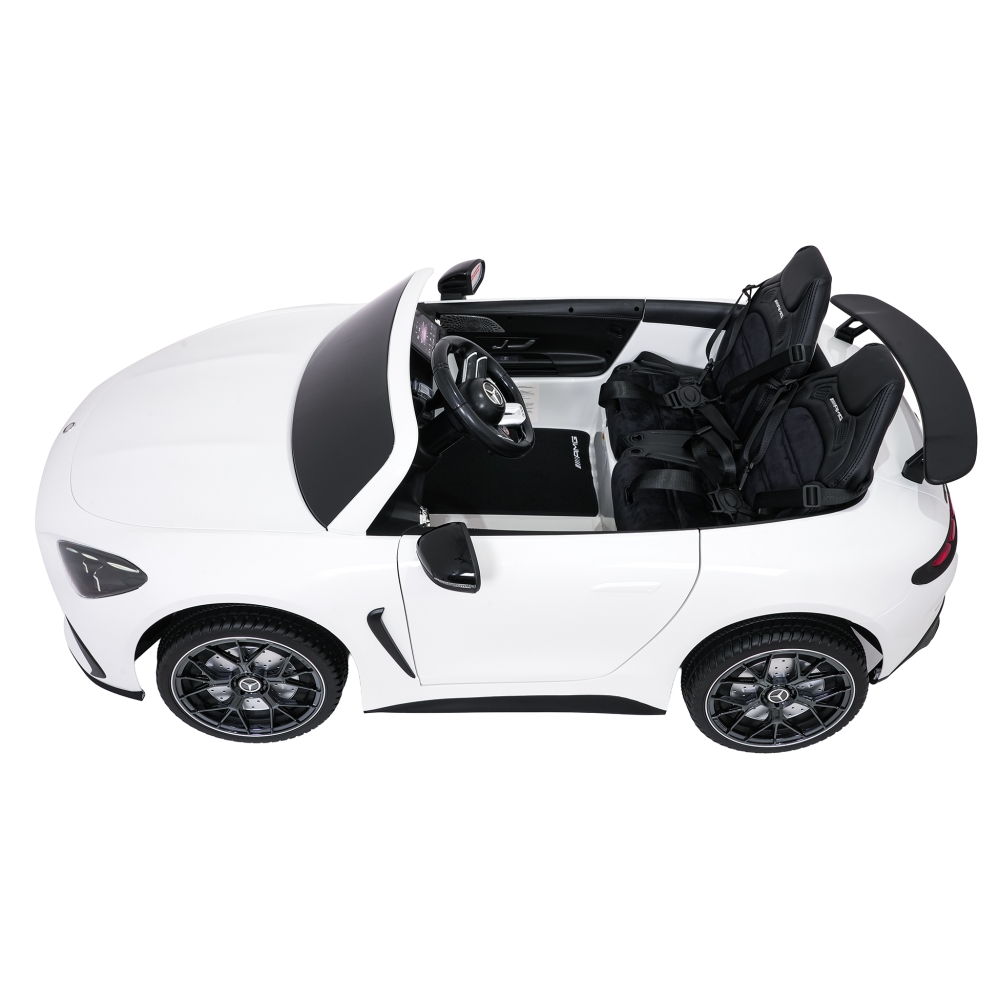 Dvivietis elektromobilis Mercedes-Benz GT63 AMG, White-Elektromobiliai vaikams, Mašinos-e-vaikas