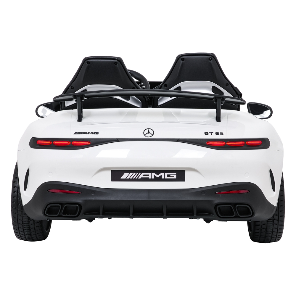 Dvivietis elektromobilis Mercedes-Benz GT63 AMG, White-Elektromobiliai vaikams, Mašinos-e-vaikas
