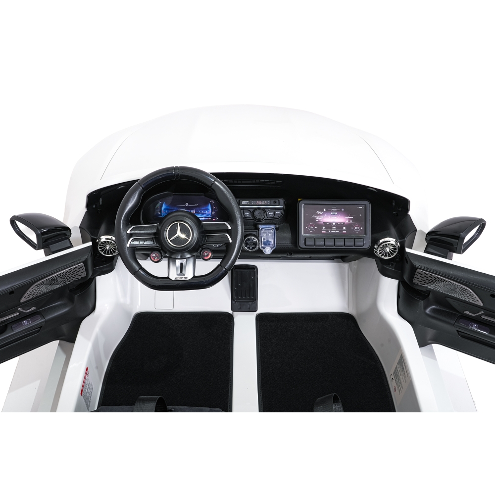 Dvivietis elektromobilis Mercedes-Benz GT63 AMG, White-Elektromobiliai vaikams, Mašinos-e-vaikas