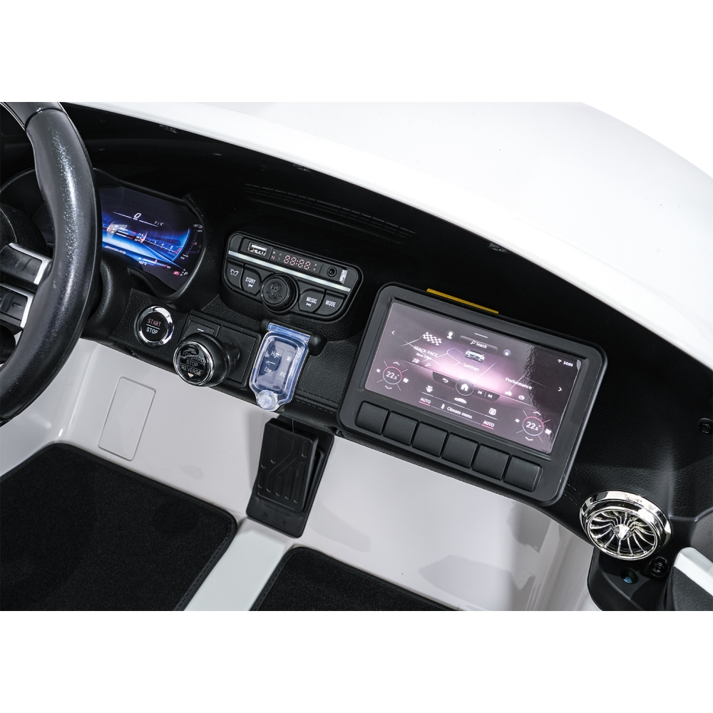 Dvivietis elektromobilis Mercedes-Benz GT63 AMG, White-Elektromobiliai vaikams, Mašinos-e-vaikas