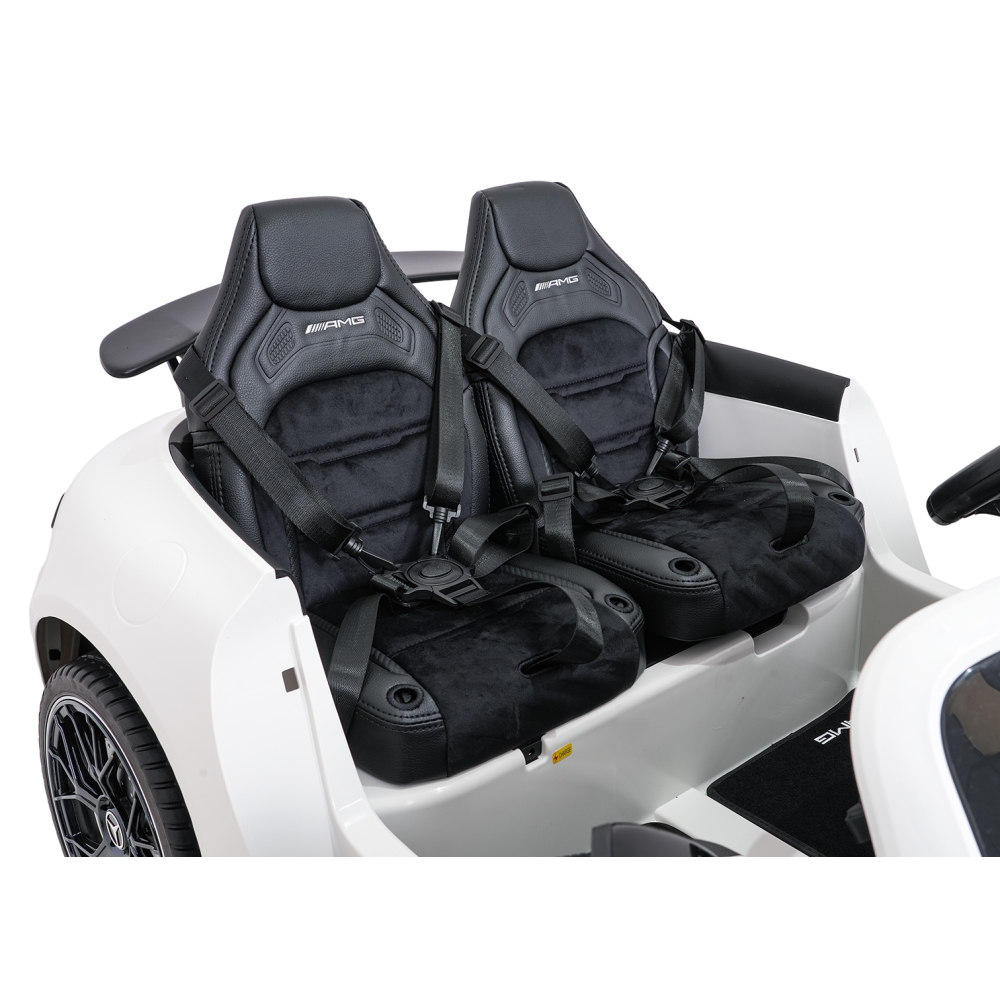 Dvivietis elektromobilis Mercedes-Benz GT63 AMG, White-Elektromobiliai vaikams, Mašinos-e-vaikas