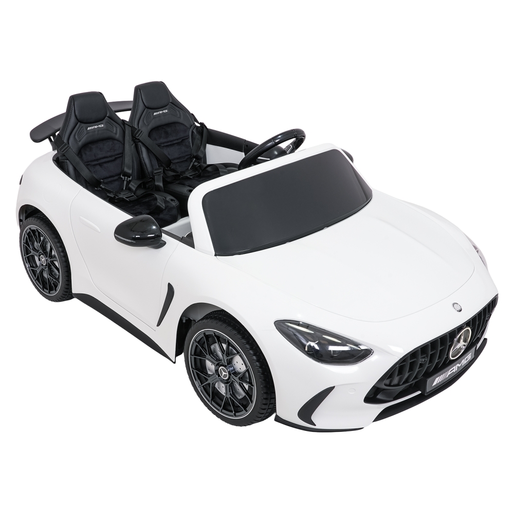 Dvivietis elektromobilis Mercedes-Benz GT63 AMG, White-Elektromobiliai vaikams, Mašinos-e-vaikas