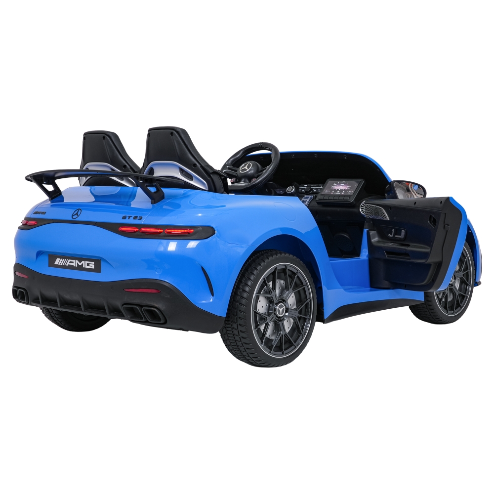 Dvivietis elektromobilis Mercedes-Benz GT63 AMG, Blue-Elektromobiliai vaikams, Mašinos-e-vaikas