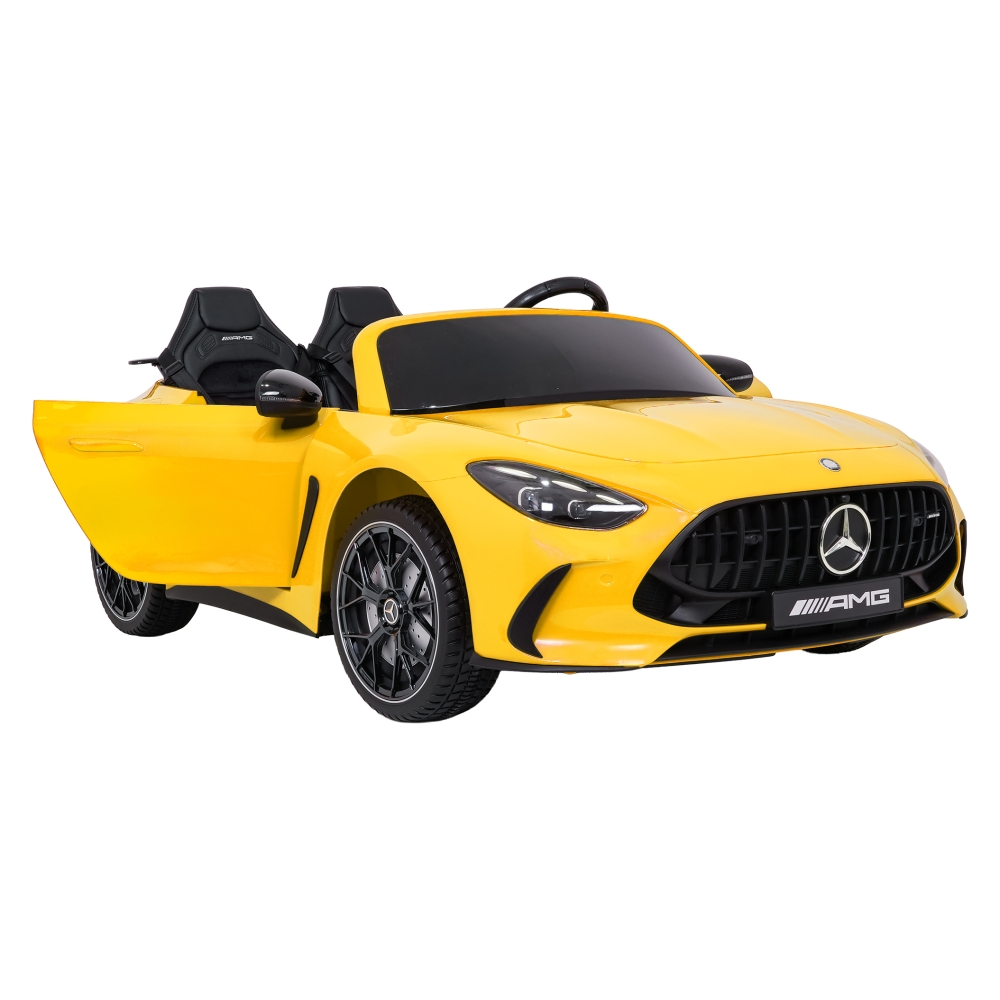 Dvivietis elektromobilis Mercedes-Benz GT63 AMG, Yellow-Elektromobiliai vaikams, Mašinos-e-vaikas