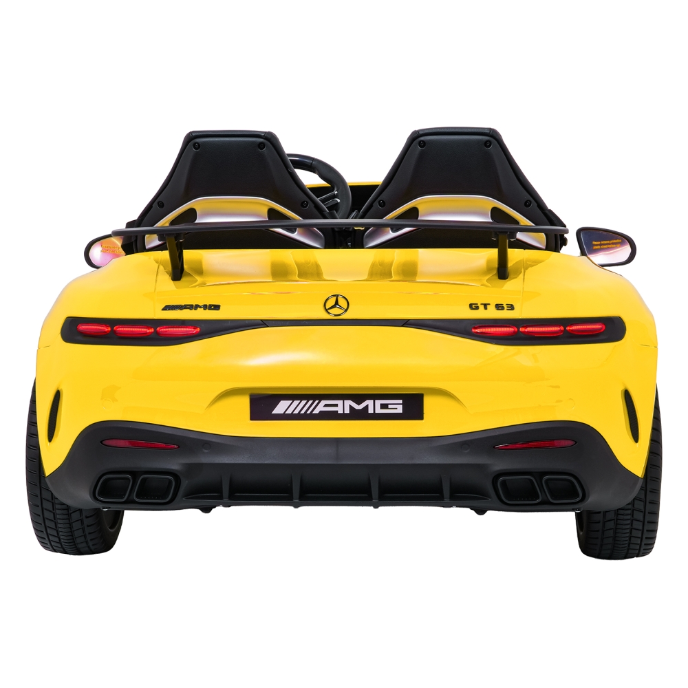 Dvivietis elektromobilis Mercedes-Benz GT63 AMG, Yellow-Elektromobiliai vaikams, Mašinos-e-vaikas