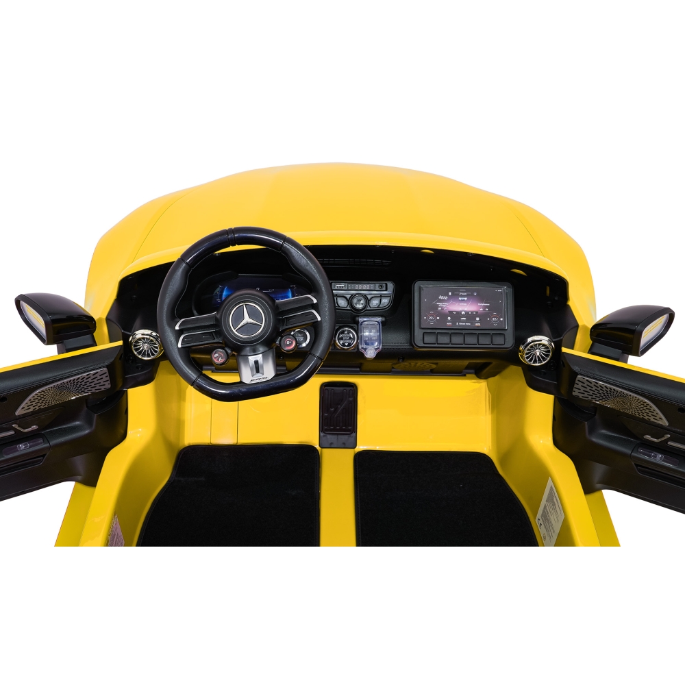 Dvivietis elektromobilis Mercedes-Benz GT63 AMG, Yellow-Elektromobiliai vaikams, Mašinos-e-vaikas