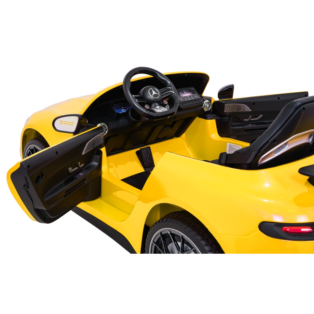 Dvivietis elektromobilis Mercedes-Benz GT63 AMG, Yellow-Elektromobiliai vaikams, Mašinos-e-vaikas
