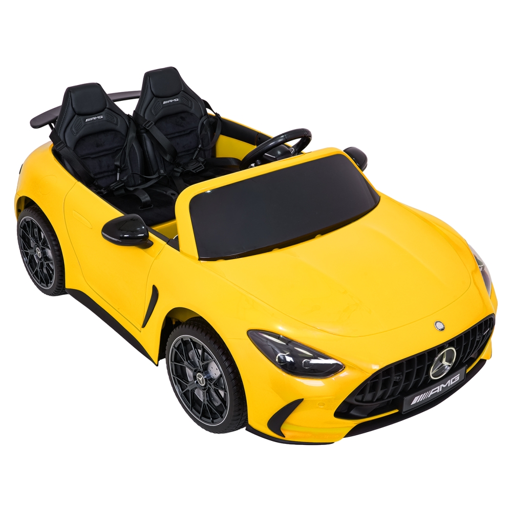 Dvivietis elektromobilis Mercedes-Benz GT63 AMG, Yellow-Elektromobiliai vaikams, Mašinos-e-vaikas