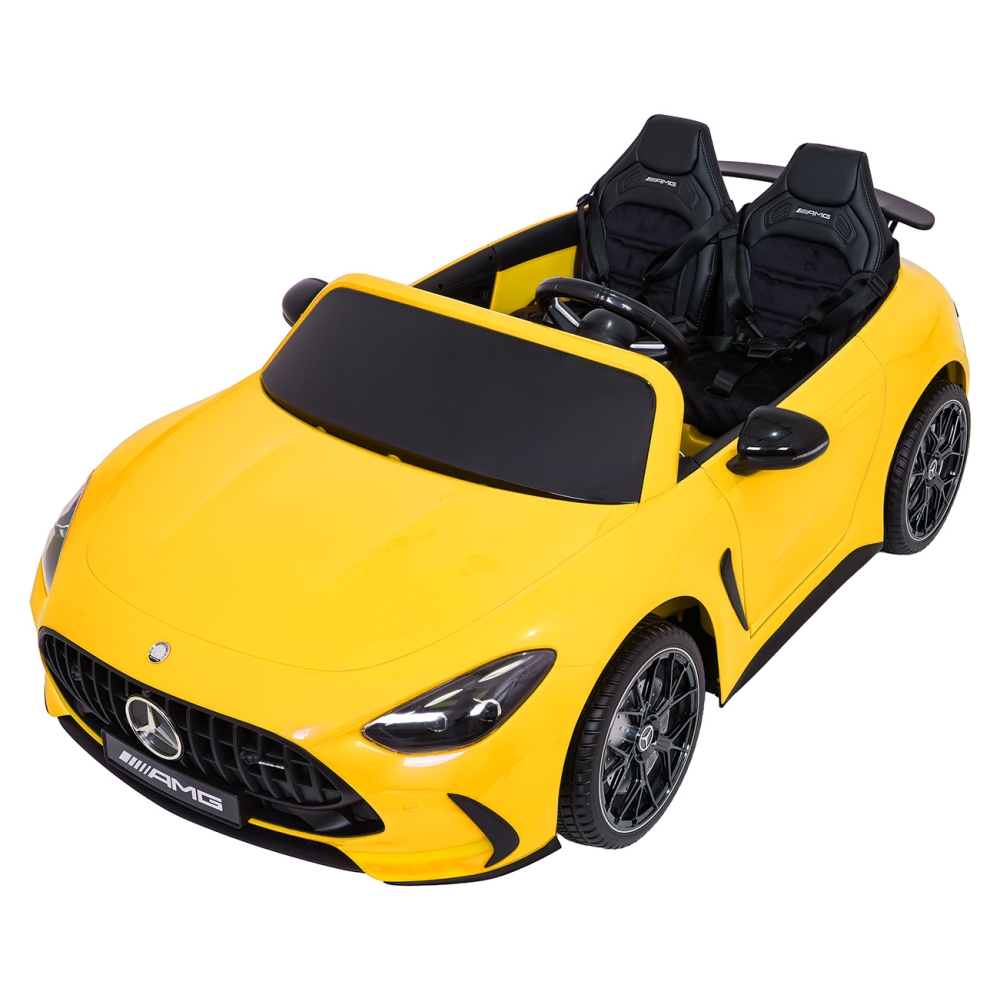 Dvivietis elektromobilis Mercedes-Benz GT63 AMG, Yellow-Elektromobiliai vaikams, Mašinos-e-vaikas