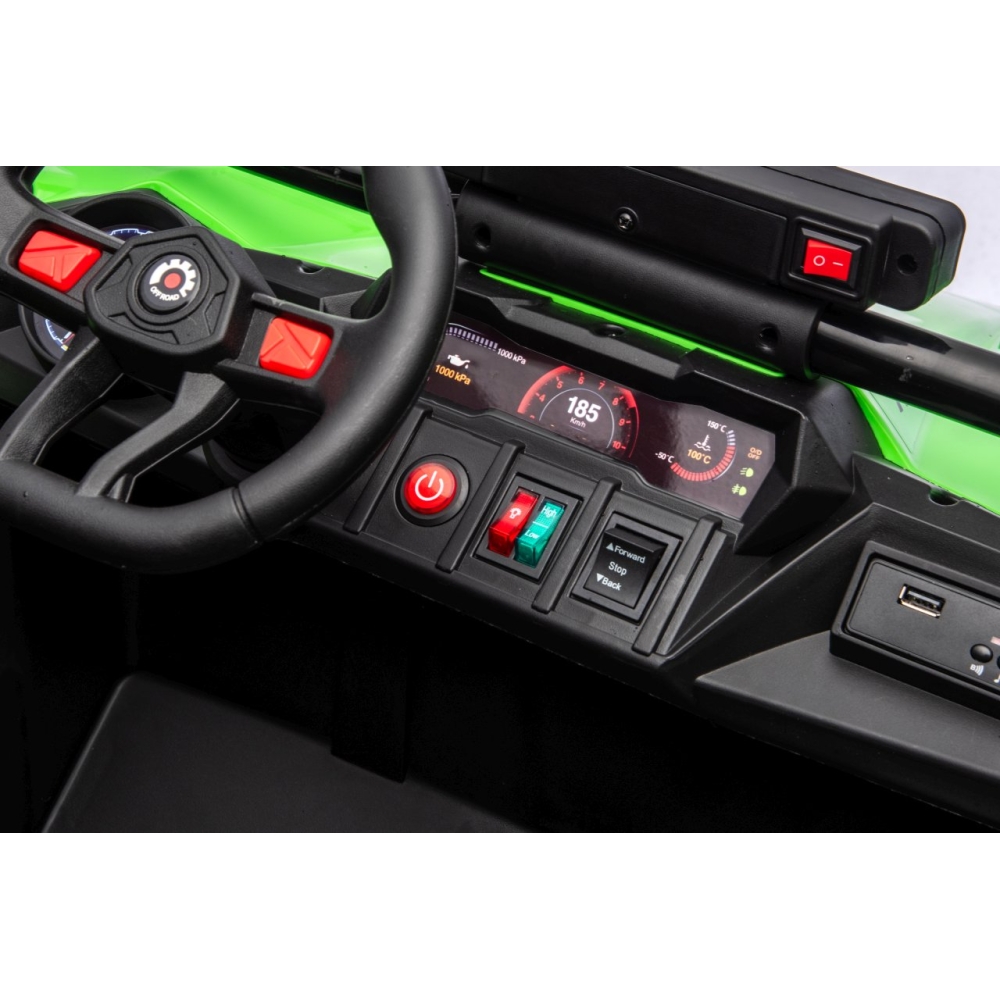 Elektrinis Buggy TURBO 23, Green-Elektromobiliai vaikams, Keturračiai ir bagiai-e-vaikas