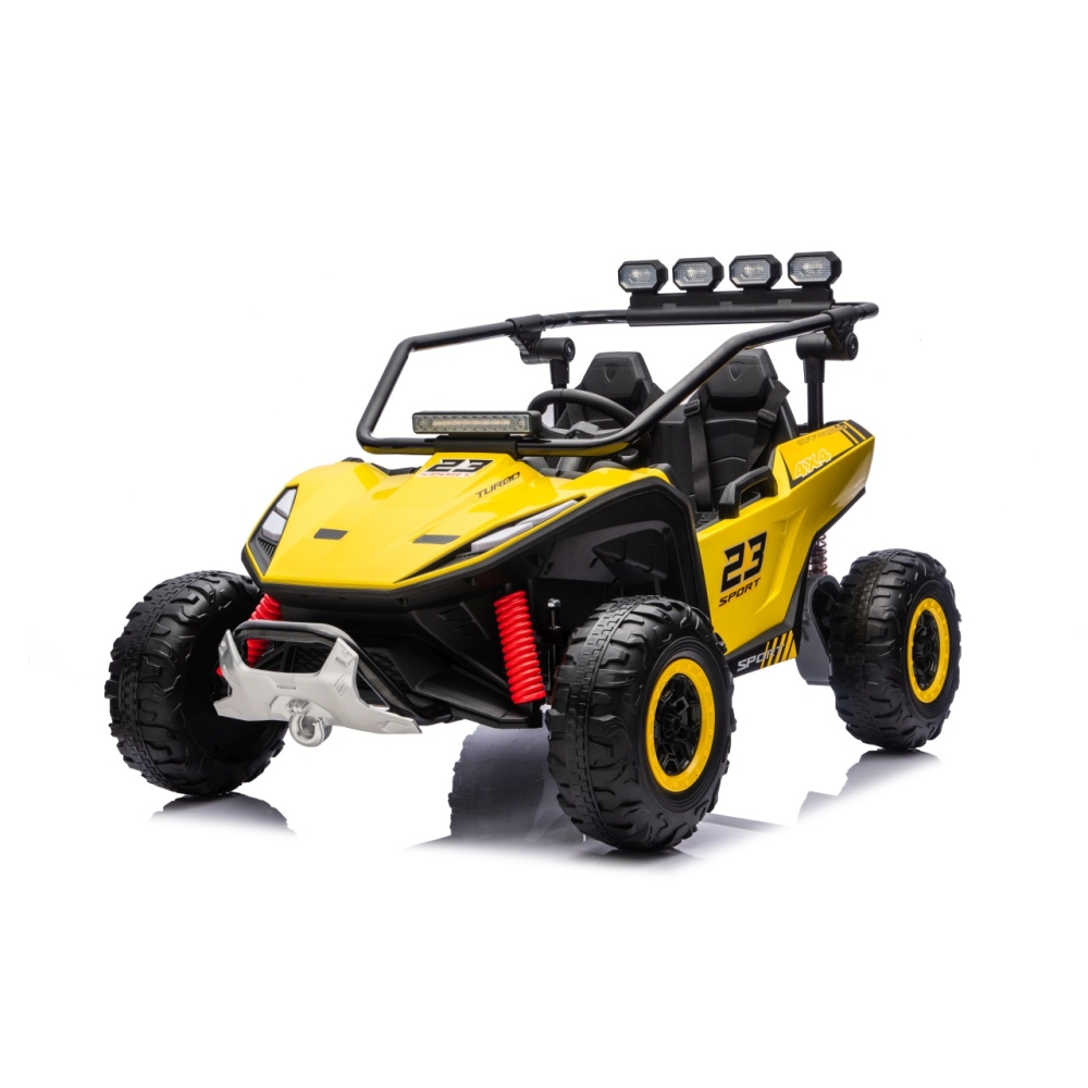 Elektrinis Buggy TURBO 23, Yellow-Elektromobiliai vaikams, Keturračiai ir bagiai-e-vaikas