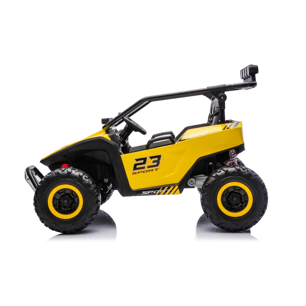 Elektrinis Buggy TURBO 23, Yellow-Elektromobiliai vaikams, Keturračiai ir bagiai-e-vaikas