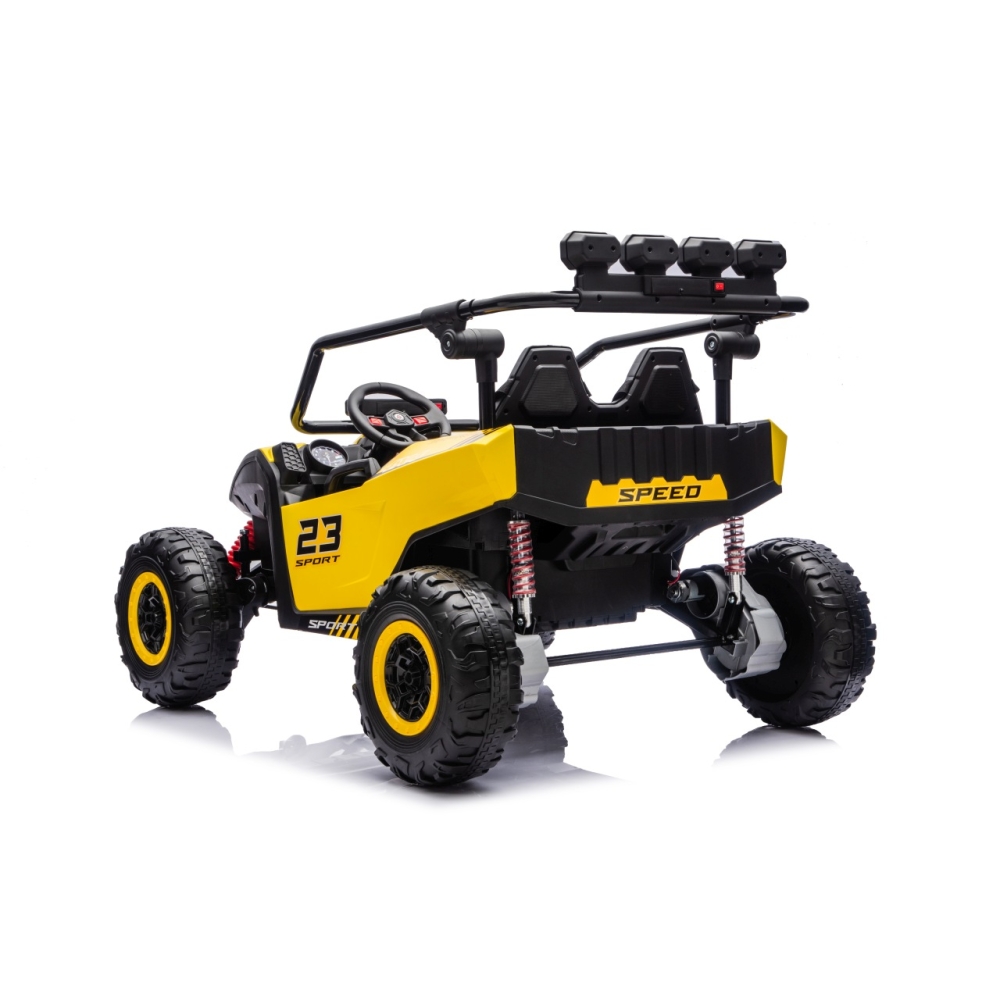 Elektrinis Buggy TURBO 23, Yellow-Elektromobiliai vaikams, Keturračiai ir bagiai-e-vaikas