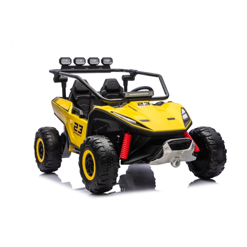 Elektrinis Buggy TURBO 23, Yellow-Elektromobiliai vaikams, Keturračiai ir bagiai-e-vaikas