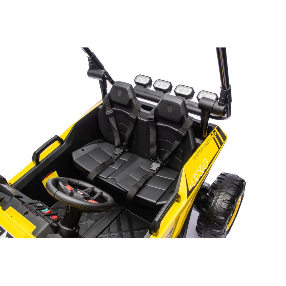 Elektrinis Buggy TURBO 23, Yellow-Elektromobiliai vaikams, Keturračiai ir bagiai-e-vaikas