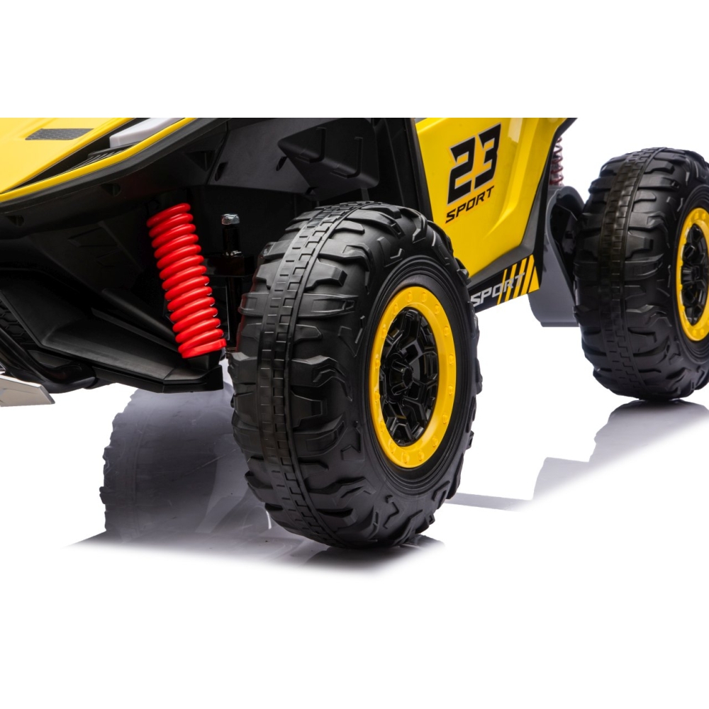 Elektrinis Buggy TURBO 23, Yellow-Elektromobiliai vaikams, Keturračiai ir bagiai-e-vaikas