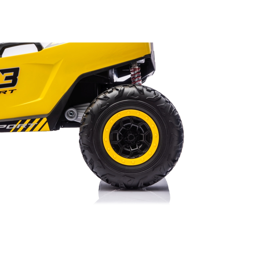 Elektrinis Buggy TURBO 23, Yellow-Elektromobiliai vaikams, Keturračiai ir bagiai-e-vaikas