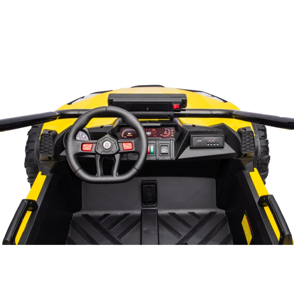 Elektrinis Buggy TURBO 23, Yellow-Elektromobiliai vaikams, Keturračiai ir bagiai-e-vaikas