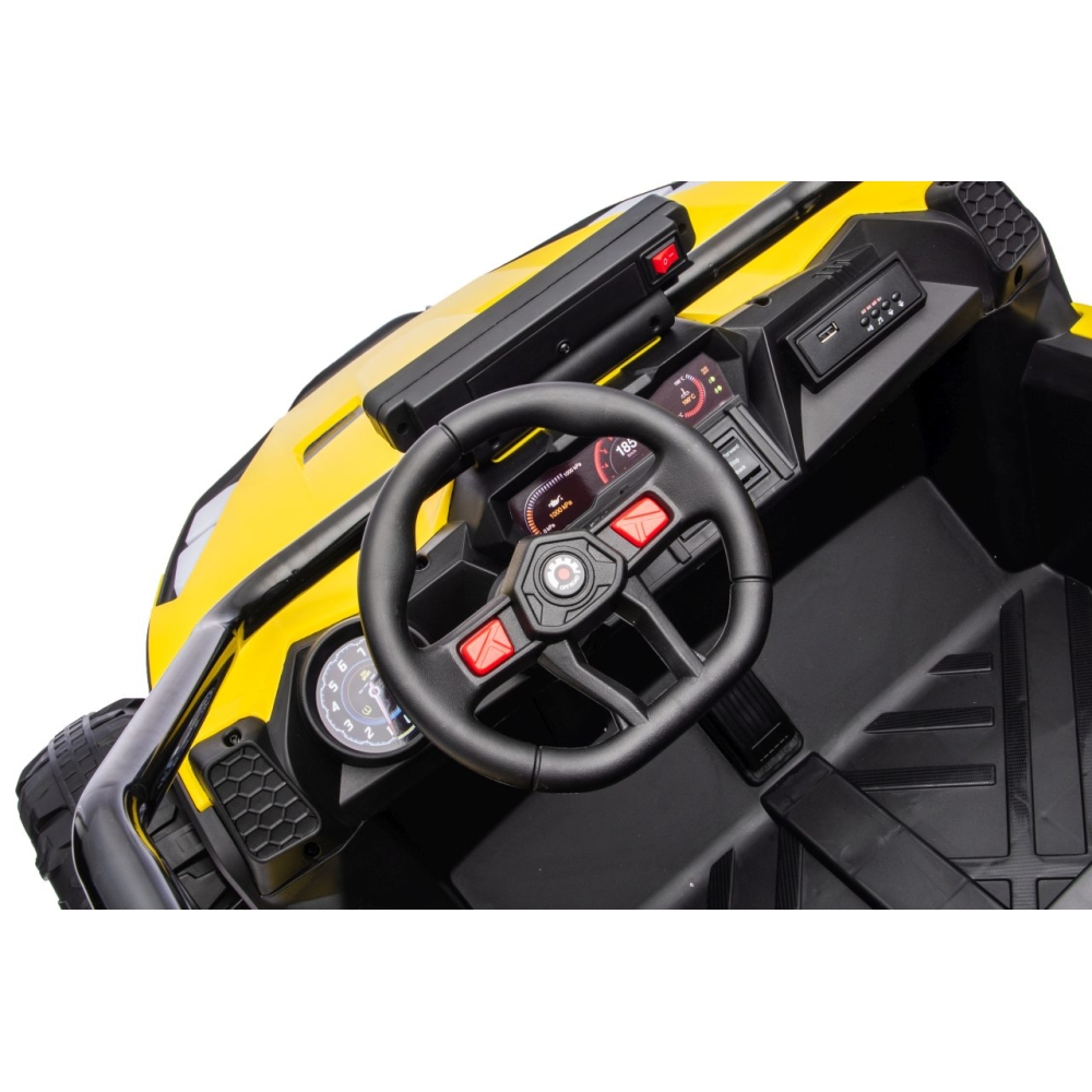 Elektrinis Buggy TURBO 23, Yellow-Elektromobiliai vaikams, Keturračiai ir bagiai-e-vaikas
