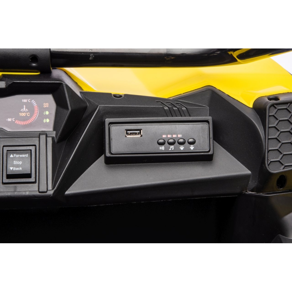Elektrinis Buggy TURBO 23, Yellow-Elektromobiliai vaikams, Keturračiai ir bagiai-e-vaikas