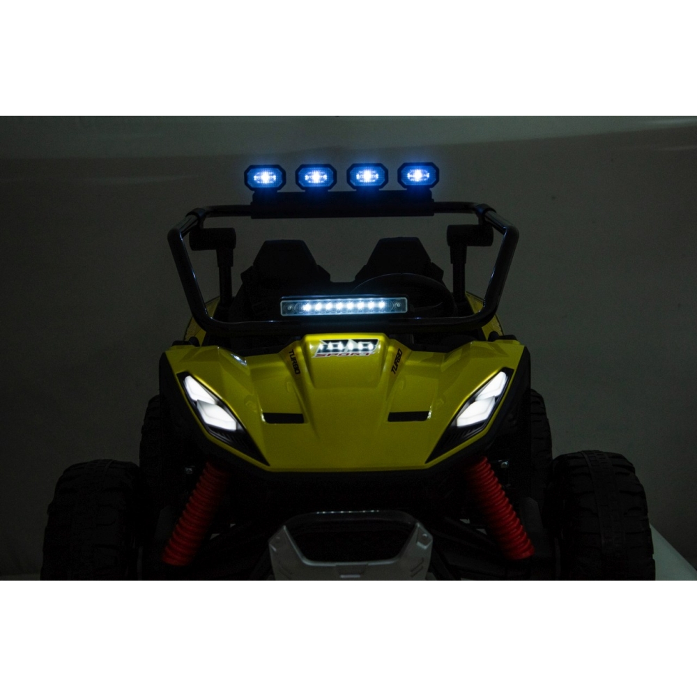 Elektrinis Buggy TURBO 23, Yellow-Elektromobiliai vaikams, Keturračiai ir bagiai-e-vaikas