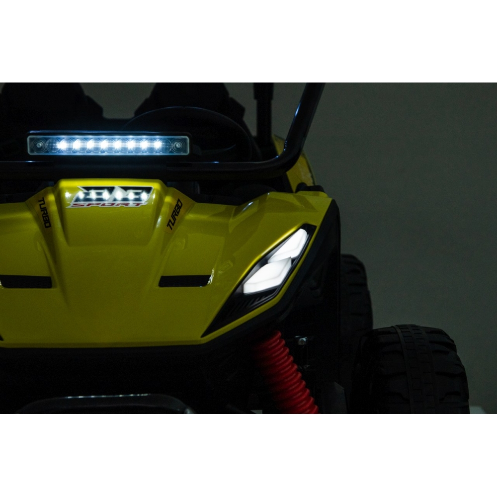 Elektrinis Buggy TURBO 23, Yellow-Elektromobiliai vaikams, Keturračiai ir bagiai-e-vaikas