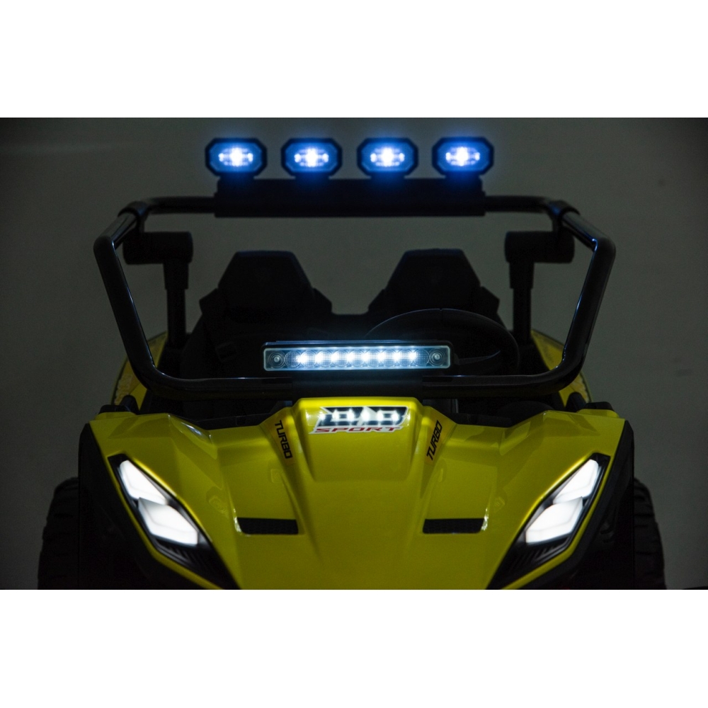 Elektrinis Buggy TURBO 23, Yellow-Elektromobiliai vaikams, Keturračiai ir bagiai-e-vaikas