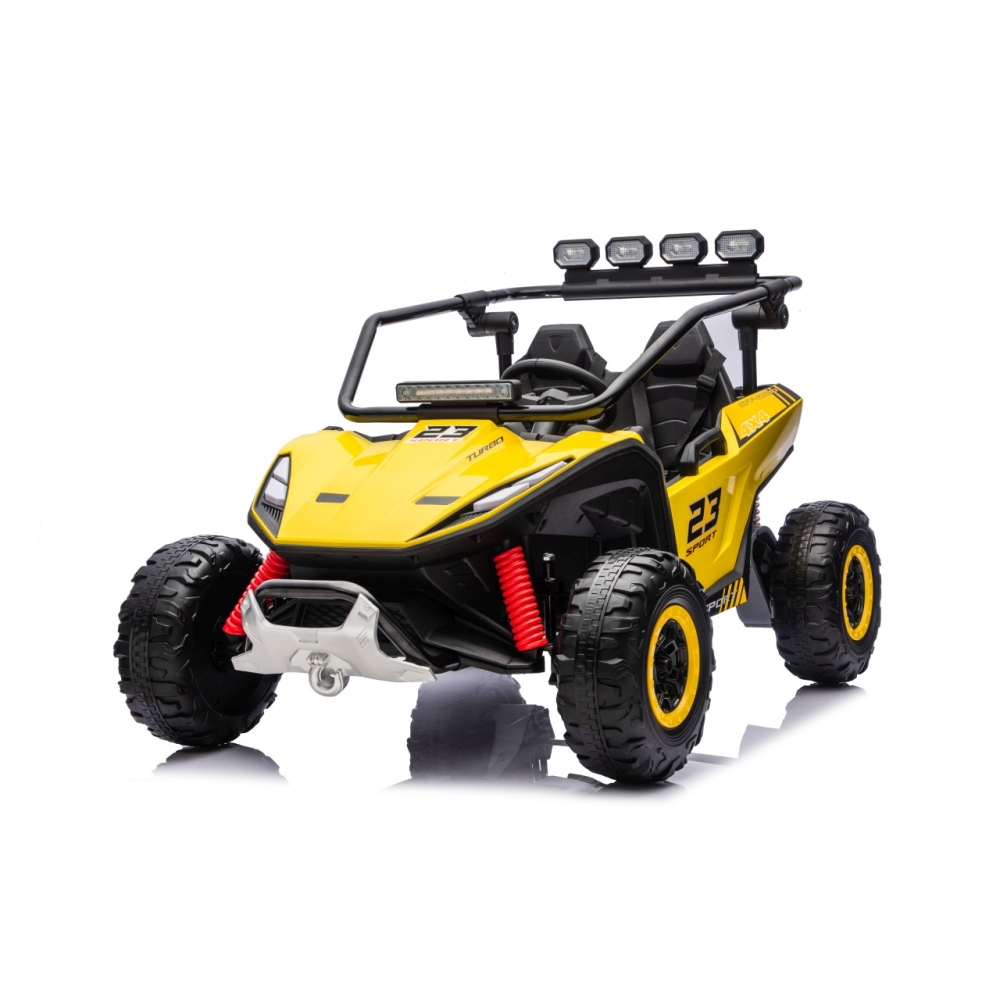 Elektrinis Buggy TURBO 23, Yellow-Elektromobiliai vaikams, Keturračiai ir bagiai-e-vaikas