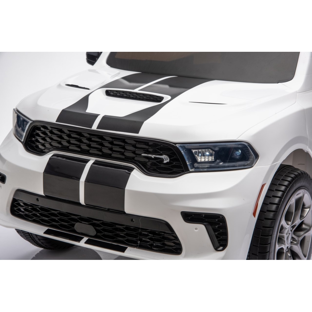 Elektromobilis Dodge Durango, White-Elektromobiliai vaikams, Visureigiai-e-vaikas