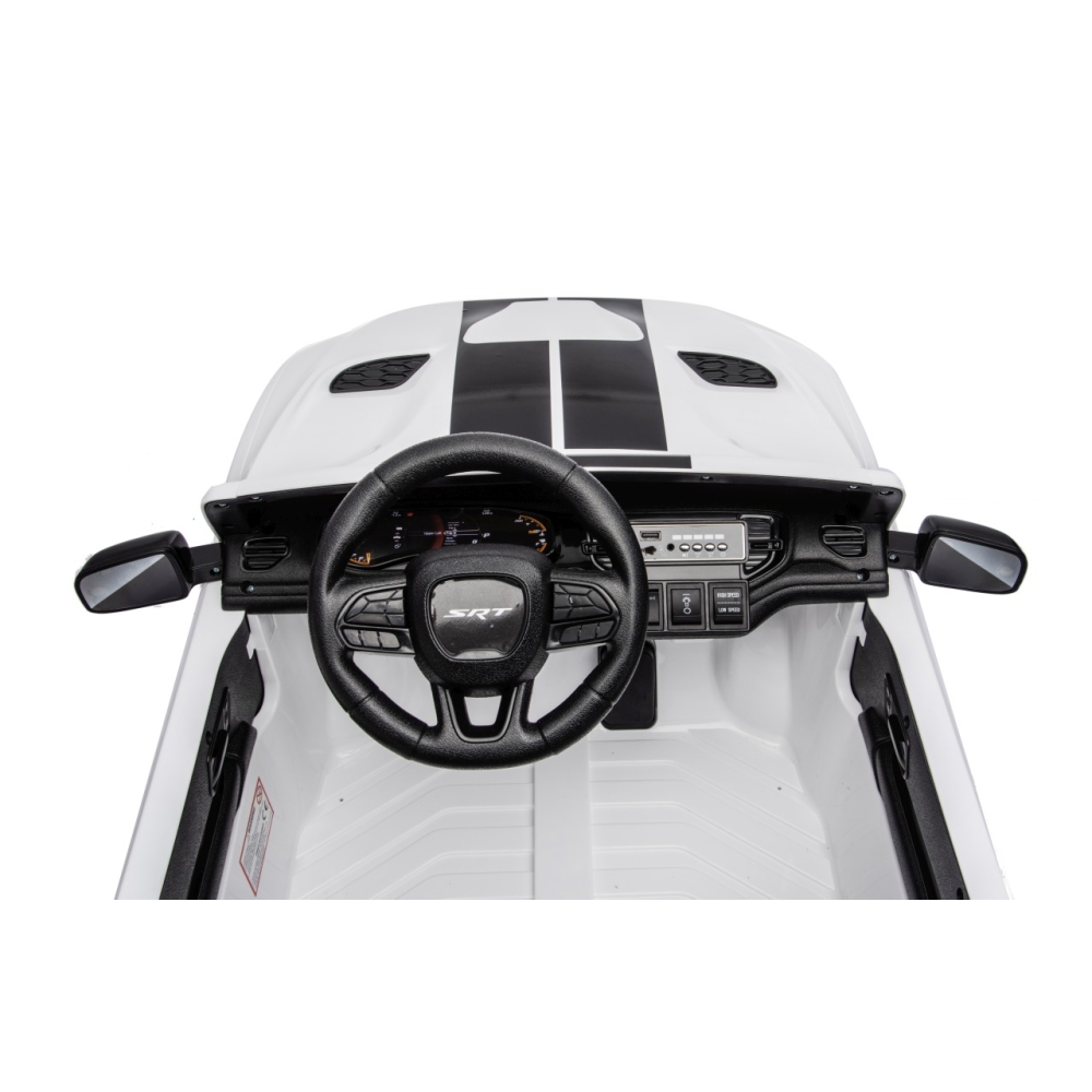 Elektromobilis Dodge Durango, White-Elektromobiliai vaikams, Visureigiai-e-vaikas