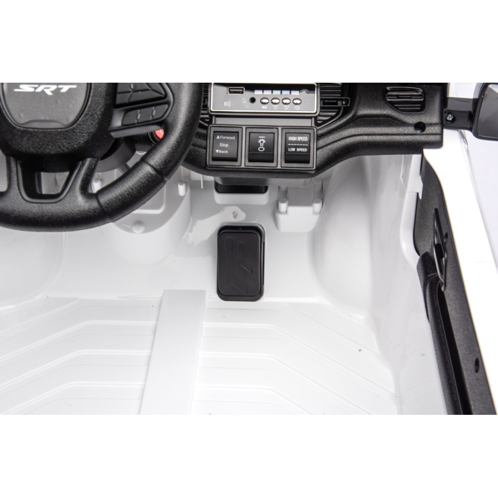 Elektromobilis Dodge Durango, White-Elektromobiliai vaikams, Visureigiai-e-vaikas