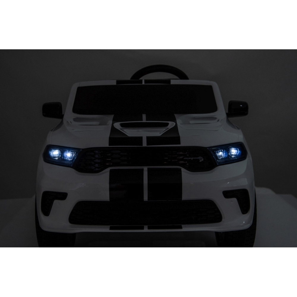 Elektromobilis Dodge Durango, White-Elektromobiliai vaikams, Visureigiai-e-vaikas