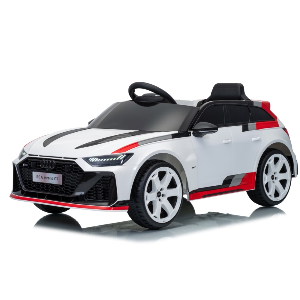 Elektromobilis Audi RS6 Avant GT, White-Elektromobiliai vaikams, Mašinos-e-vaikas