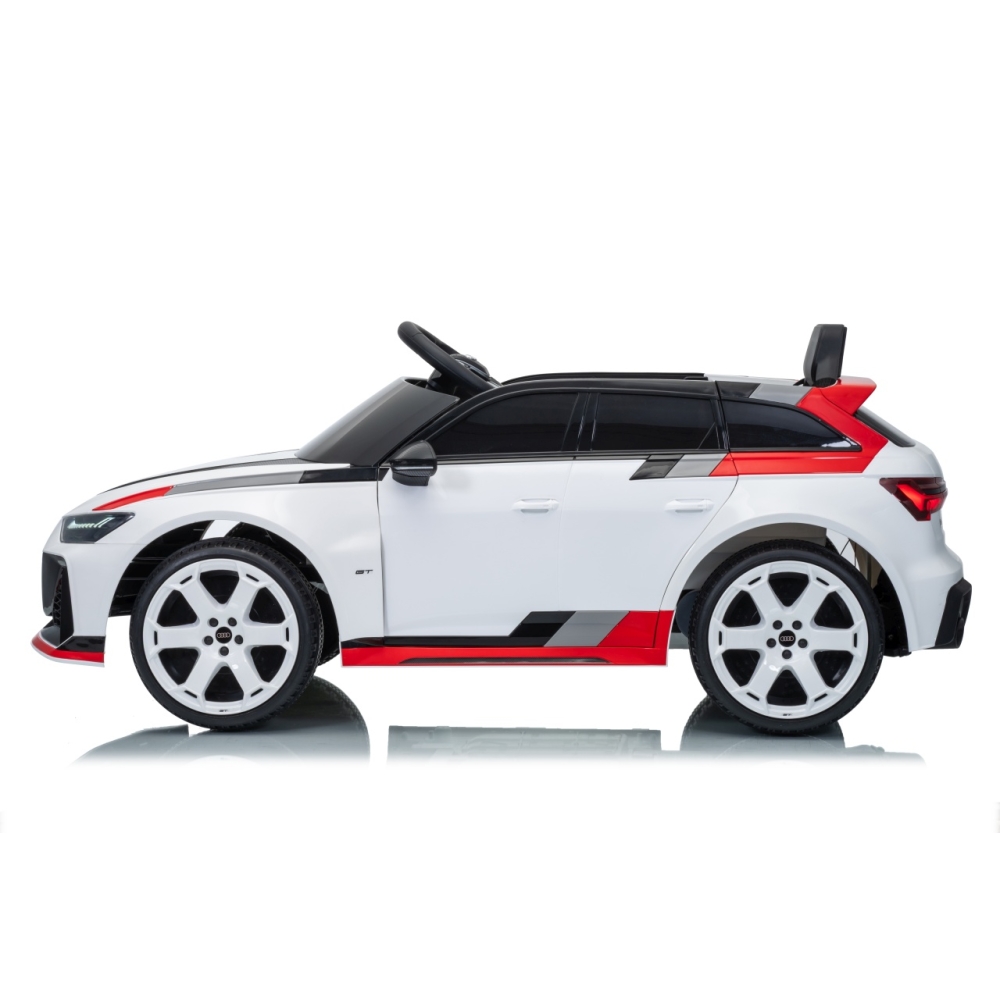 Elektromobilis Audi RS6 Avant GT, White-Elektromobiliai vaikams, Mašinos-e-vaikas
