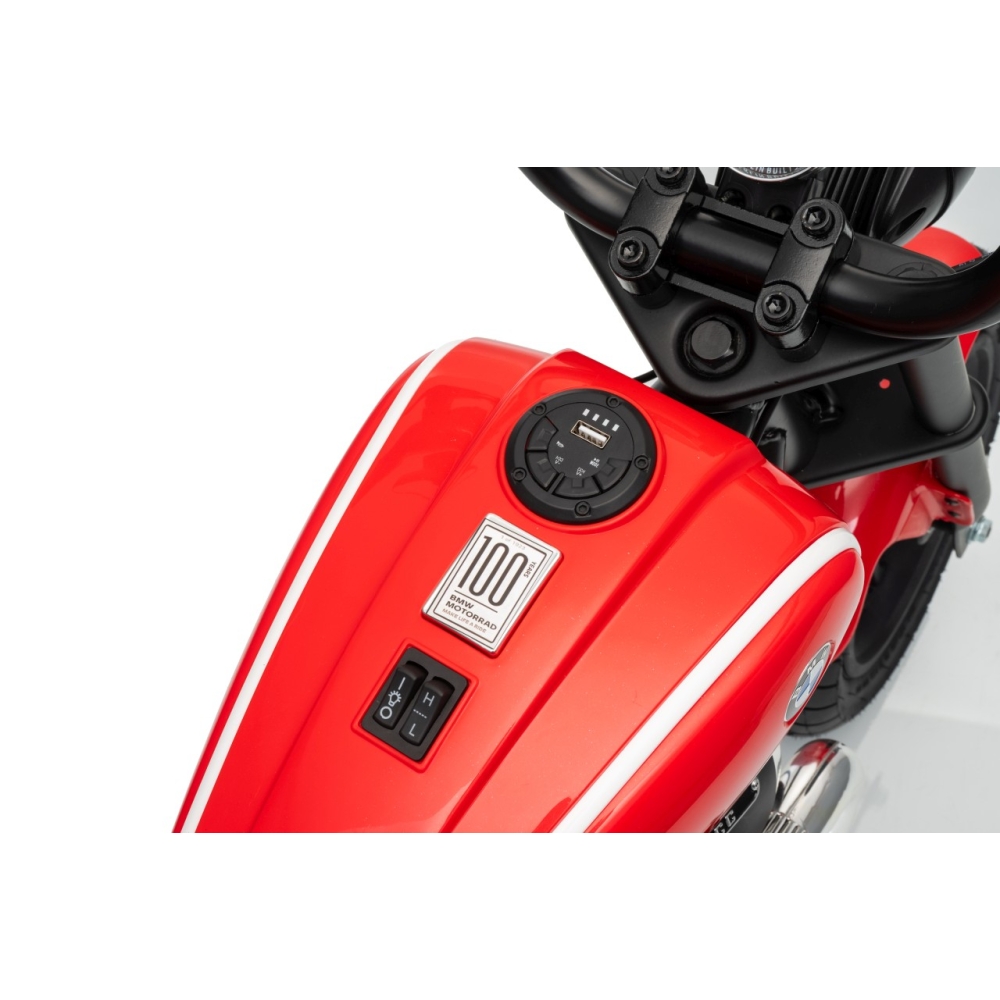 Elektrinis motociklas BMW R18, Red-Elektromobiliai vaikams, Motociklai-e-vaikas