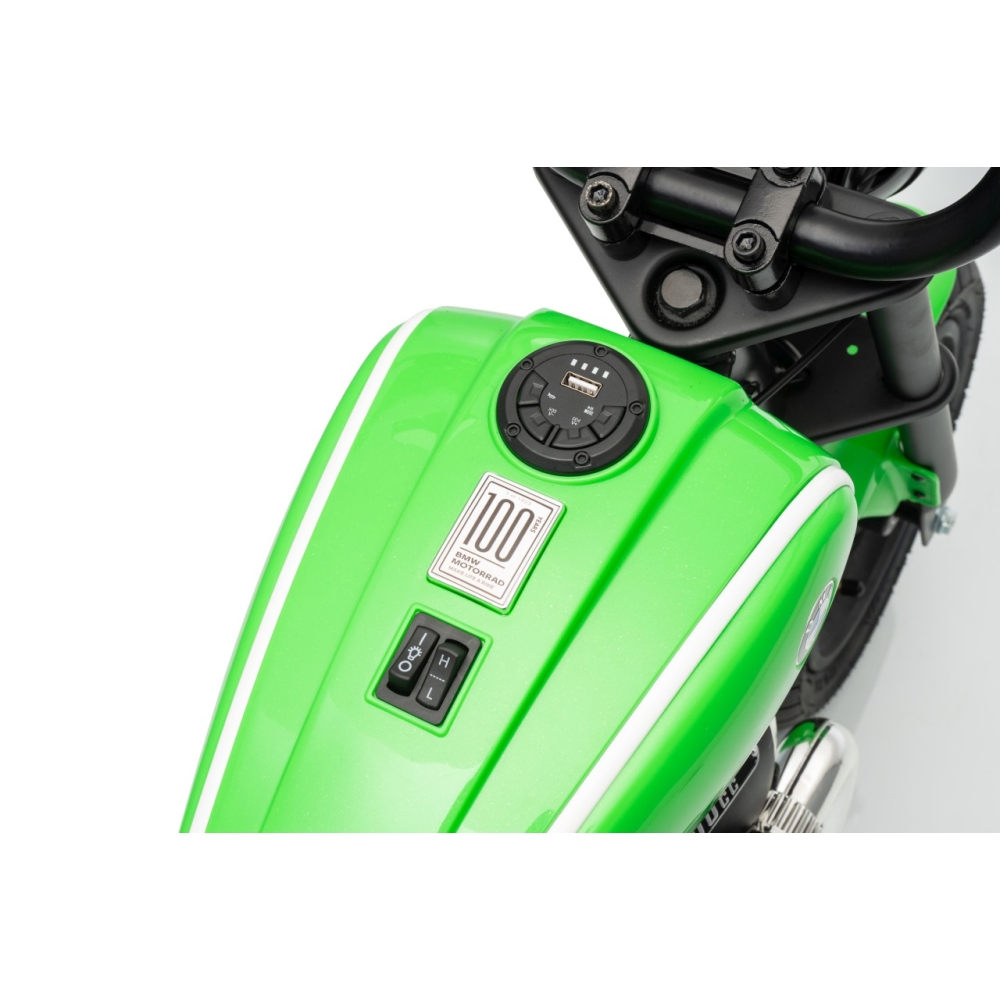 Elektrinis motociklas BMW R18, Green-Elektromobiliai vaikams, Motociklai-e-vaikas